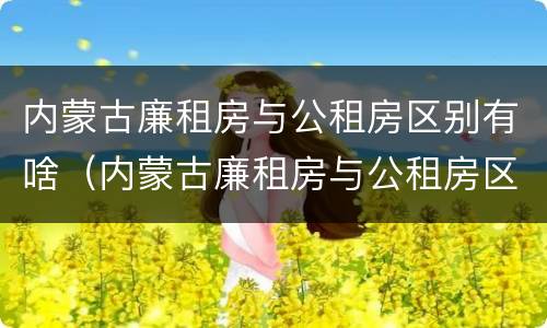 内蒙古廉租房与公租房区别有啥（内蒙古廉租房与公租房区别有啥不一样）