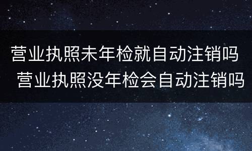 营业执照未年检就自动注销吗 营业执照没年检会自动注销吗