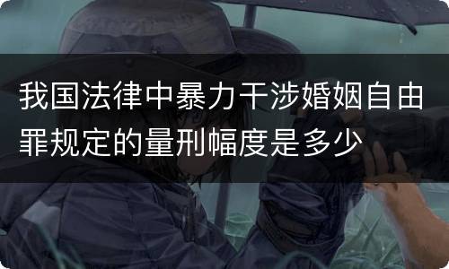 我国法律中暴力干涉婚姻自由罪规定的量刑幅度是多少