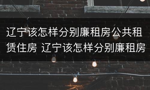 辽宁该怎样分别廉租房公共租赁住房 辽宁该怎样分别廉租房公共租赁住房和住房