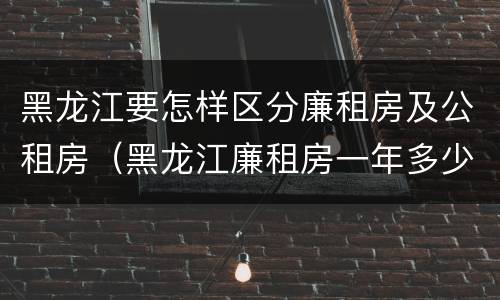 黑龙江要怎样区分廉租房及公租房（黑龙江廉租房一年多少钱）