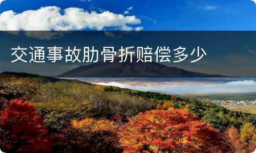 交通事故肋骨折赔偿多少