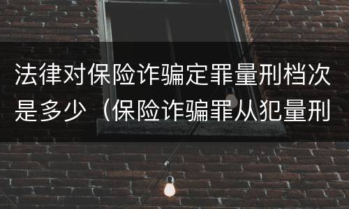 法律对保险诈骗定罪量刑档次是多少（保险诈骗罪从犯量刑标准）