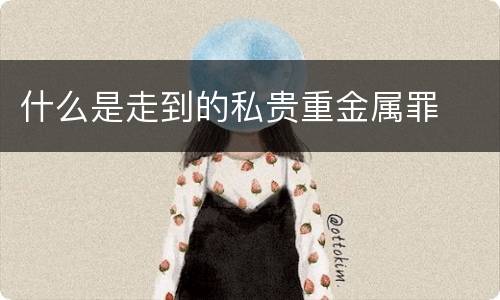 什么是走到的私贵重金属罪