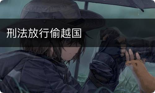 刑法放行偷越国