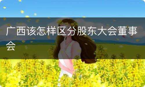 广西该怎样区分股东大会董事会