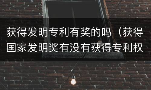 获得发明专利有奖的吗（获得国家发明奖有没有获得专利权）