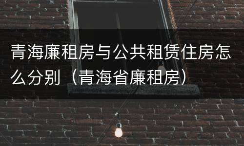 青海廉租房与公共租赁住房怎么分别（青海省廉租房）