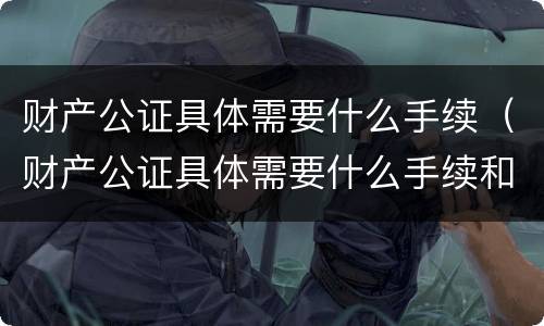 财产公证具体需要什么手续（财产公证具体需要什么手续和费用）