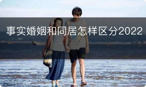 事实婚姻和同居怎样区分2022