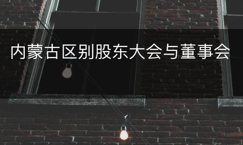 内蒙古区别股东大会与董事会