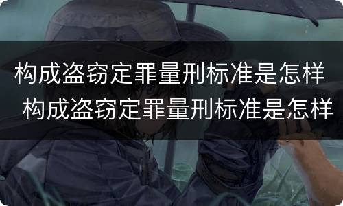 构成盗窃定罪量刑标准是怎样 构成盗窃定罪量刑标准是怎样的