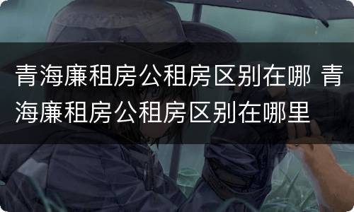 青海廉租房公租房区别在哪 青海廉租房公租房区别在哪里