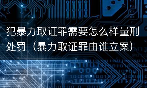 犯暴力取证罪需要怎么样量刑处罚（暴力取证罪由谁立案）