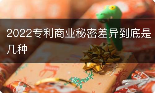 2022专利商业秘密差异到底是几种
