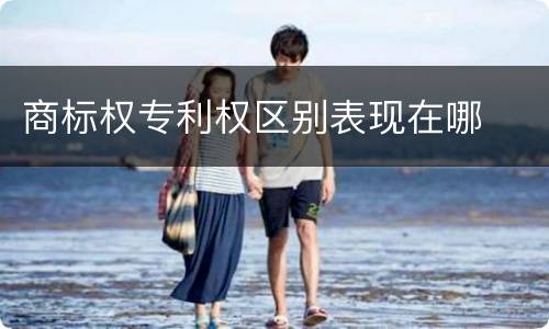 商标权专利权区别表现在哪