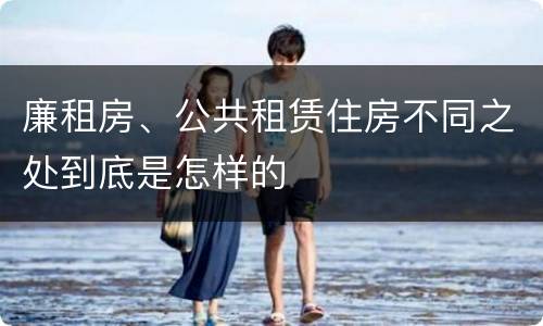 廉租房、公共租赁住房不同之处到底是怎样的