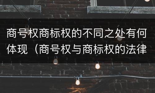 商号权商标权的不同之处有何体现（商号权与商标权的法律冲突与解决）