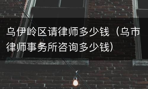 乌伊岭区请律师多少钱（乌市律师事务所咨询多少钱）