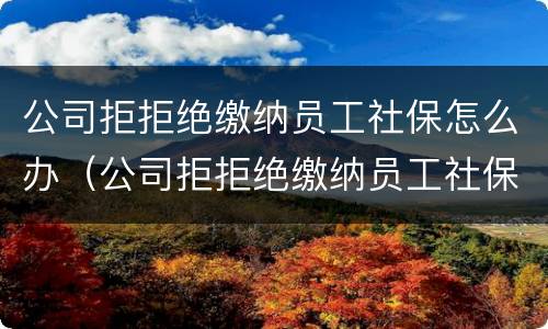 公司拒拒绝缴纳员工社保怎么办（公司拒拒绝缴纳员工社保怎么办理）