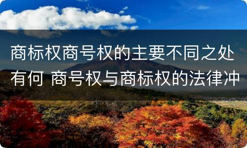 商标权商号权的主要不同之处有何 商号权与商标权的法律冲突与解决