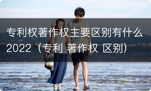 专利权著作权主要区别有什么2022（专利 著作权 区别）
