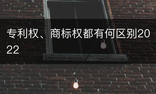 专利权、商标权都有何区别2022