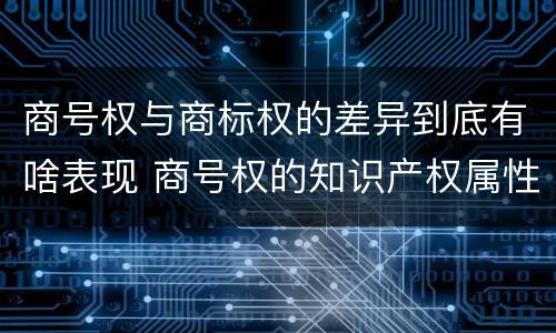商号权与商标权的差异到底有啥表现 商号权的知识产权属性