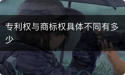 专利权与商标权具体不同有多少