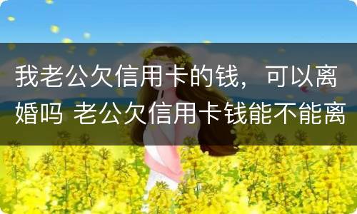 我老公欠信用卡的钱，可以离婚吗 老公欠信用卡钱能不能离婚