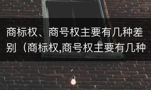 商标权、商号权主要有几种差别（商标权,商号权主要有几种差别类型）