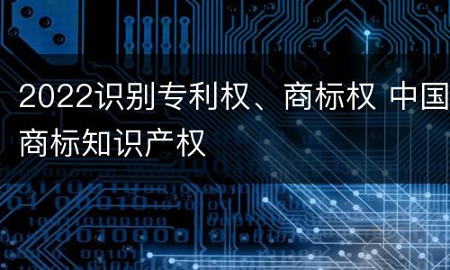 2022识别专利权、商标权 中国商标知识产权