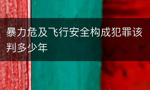 暴力危及飞行安全构成犯罪该判多少年