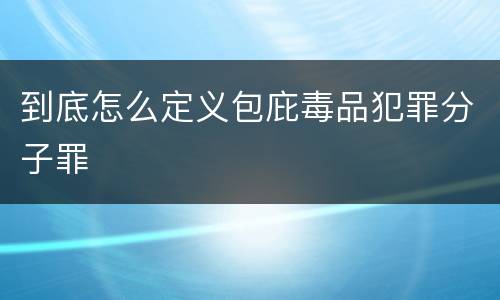 到底怎么定义包庇毒品犯罪分子罪