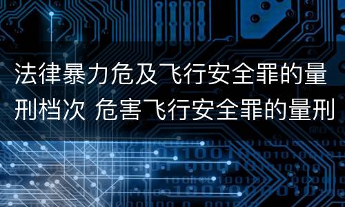 法律暴力危及飞行安全罪的量刑档次 危害飞行安全罪的量刑标准