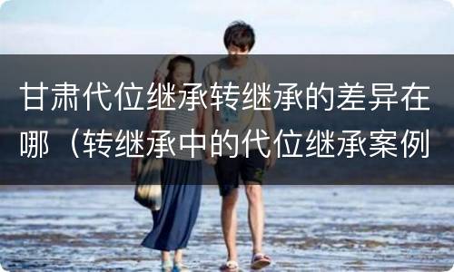 甘肃代位继承转继承的差异在哪（转继承中的代位继承案例）