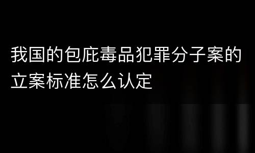 我国的包庇毒品犯罪分子案的立案标准怎么认定