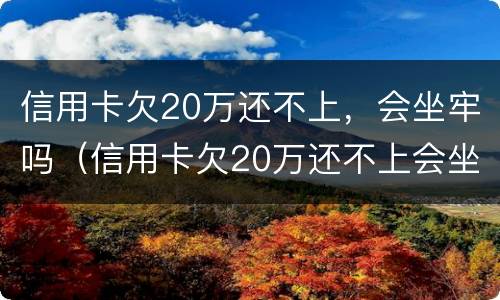 信用卡欠20万还不上，会坐牢吗（信用卡欠20万还不上会坐牢吗）
