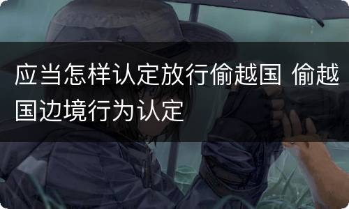 应当怎样认定放行偷越国 偷越国边境行为认定