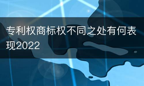 专利权商标权不同之处有何表现2022