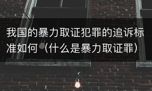我国的暴力取证犯罪的追诉标准如何（什么是暴力取证罪）