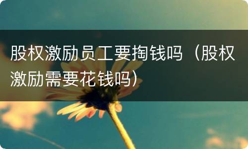 股权激励员工要掏钱吗（股权激励需要花钱吗）