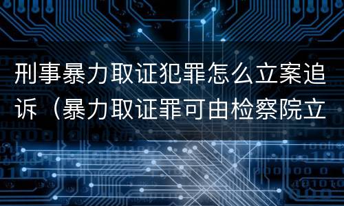 刑事暴力取证犯罪怎么立案追诉（暴力取证罪可由检察院立案侦查）