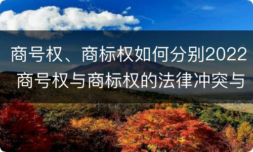 商号权、商标权如何分别2022 商号权与商标权的法律冲突与解决