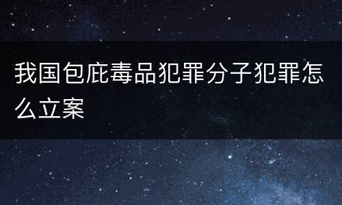 我国包庇毒品犯罪分子犯罪怎么立案