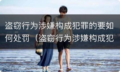 盗窃行为涉嫌构成犯罪的要如何处罚（盗窃行为涉嫌构成犯罪的要如何处罚他人）