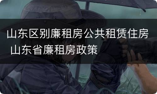 山东区别廉租房公共租赁住房 山东省廉租房政策