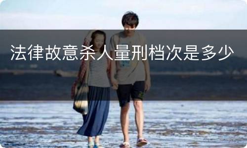 法律故意杀人量刑档次是多少