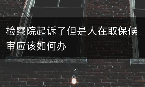 检察院起诉了但是人在取保候审应该如何办