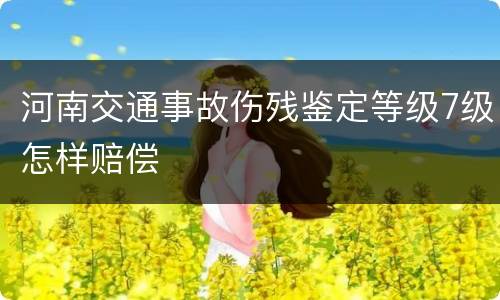 河南交通事故伤残鉴定等级7级怎样赔偿